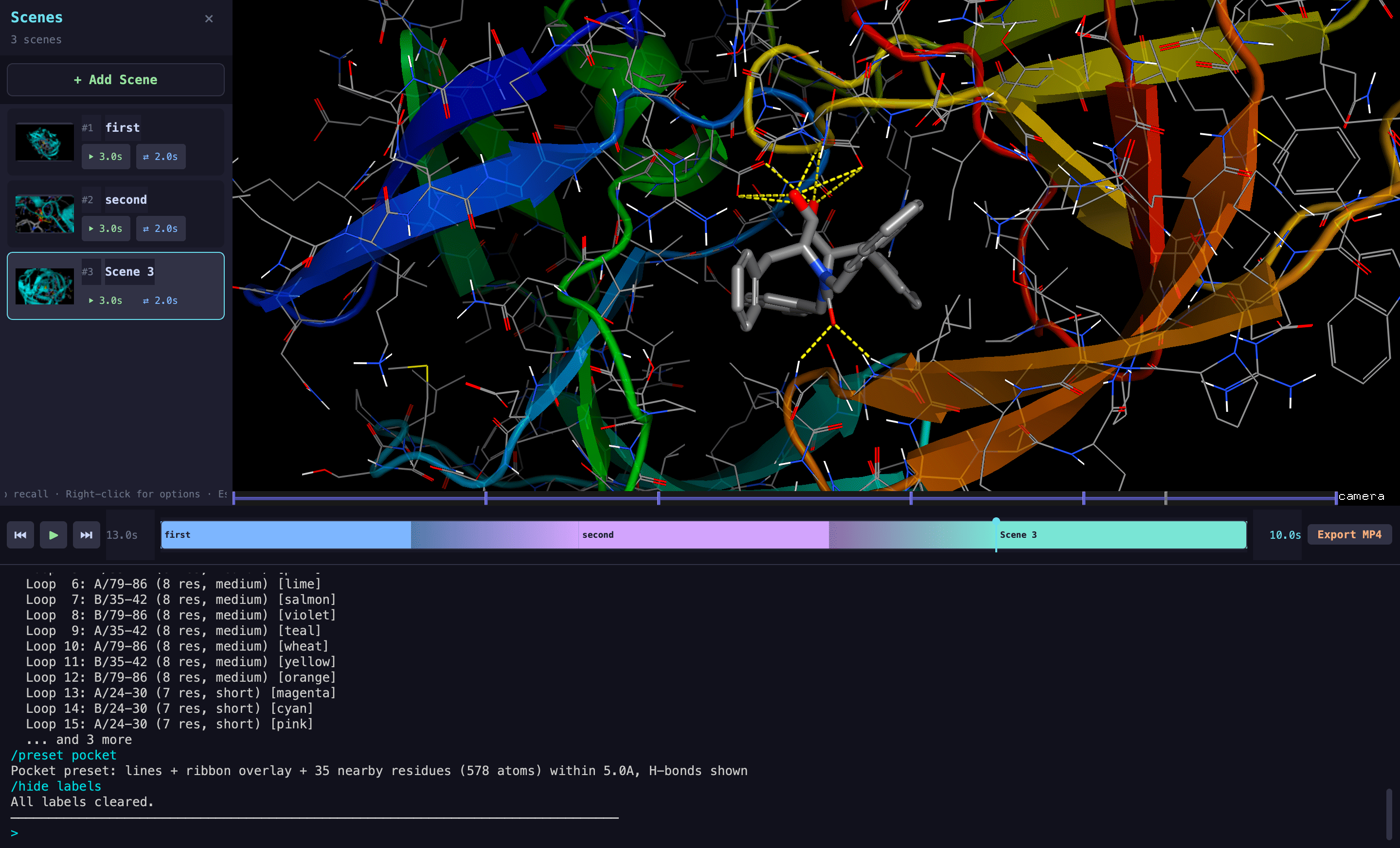 Scenes — Timeline and multi-view management